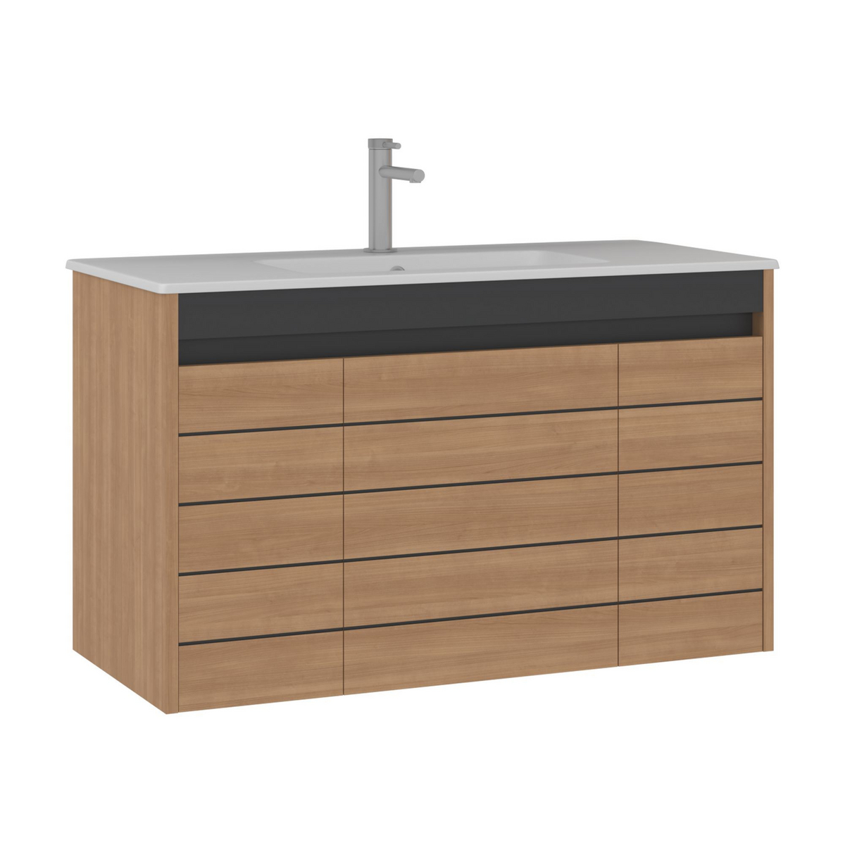 Norda Design Tvättställsskåp Ricato 100, valnöt, 47 × 101 × 62 cm