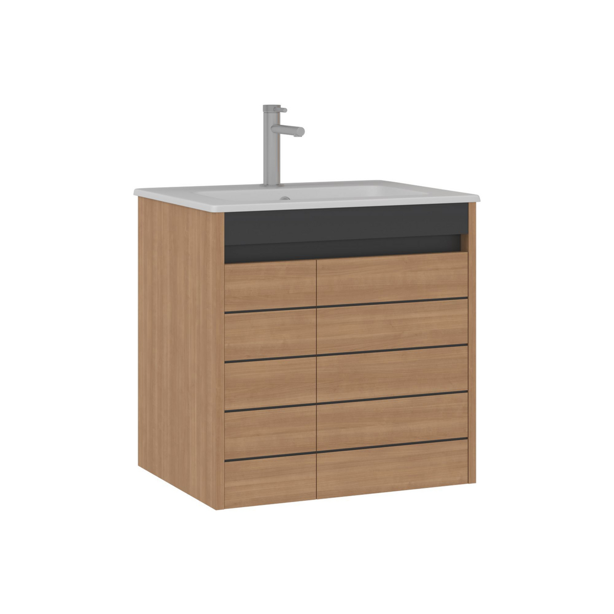 Norda Design Tvättställsskåp Ricato 60, valnöt, 47 × 61 × 62 cm