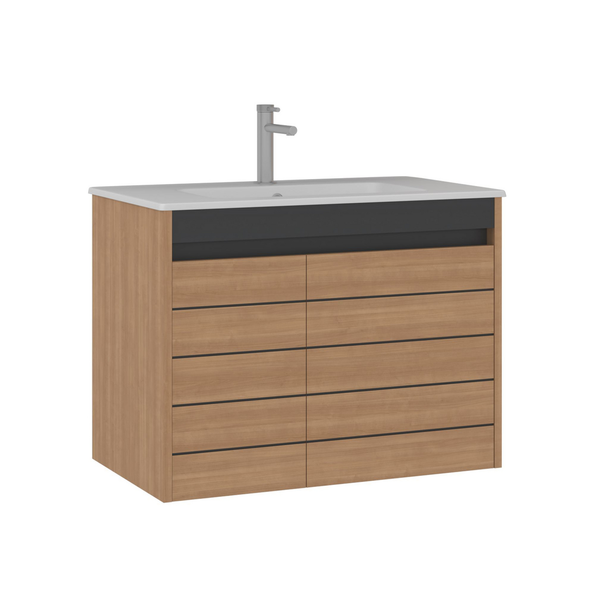 Norda Design Tvättställsskåp Ricato 80, valnöt, 47 × 81 × 62 cm