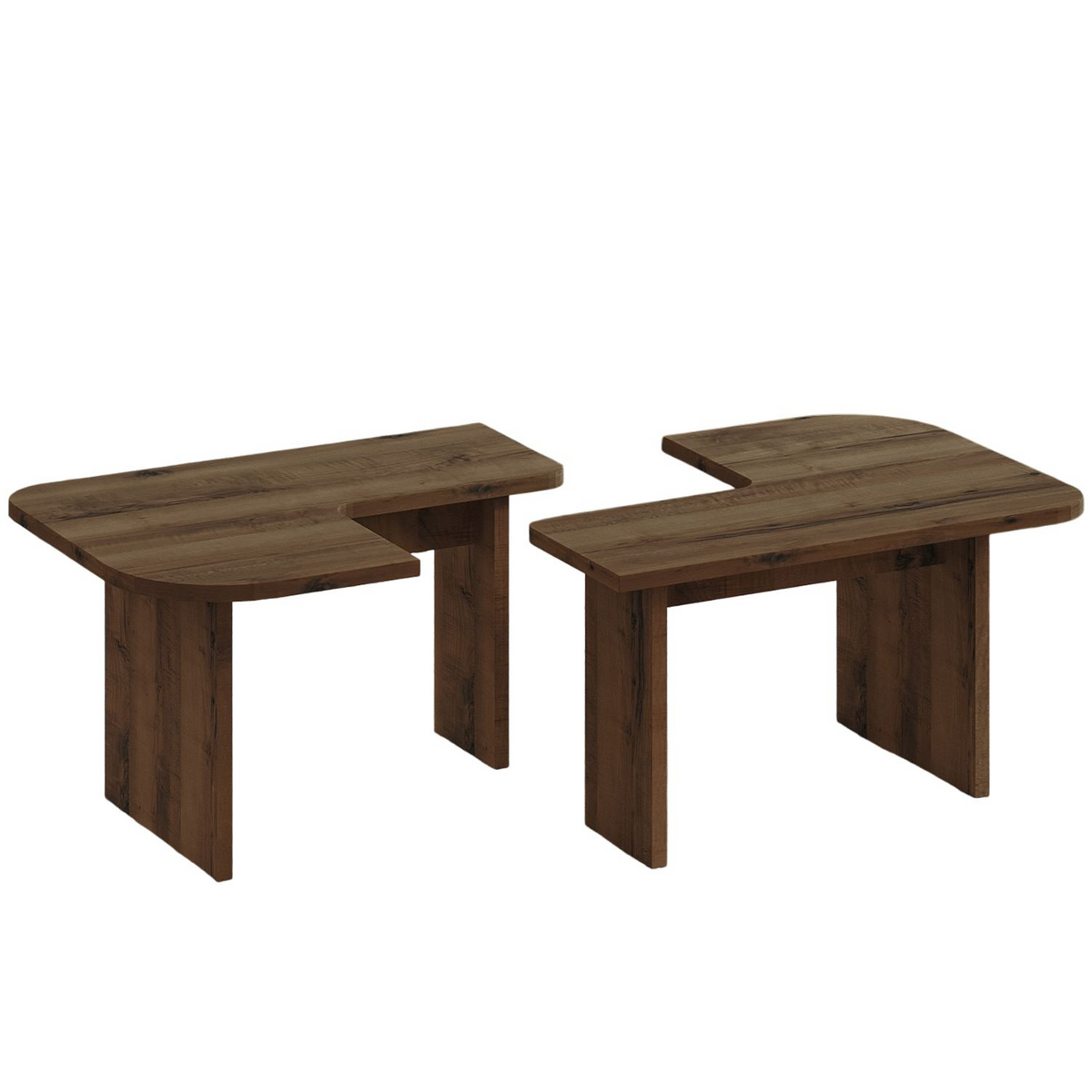 Norda Design Soffbordsset Iris, antik valnöt, 45 × 90 × 35 cm