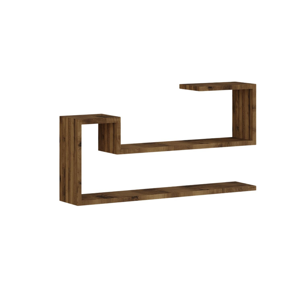 Norda Design Vägghylla Ravi, antik valnöt, 17 × 90 × 41,2 cm