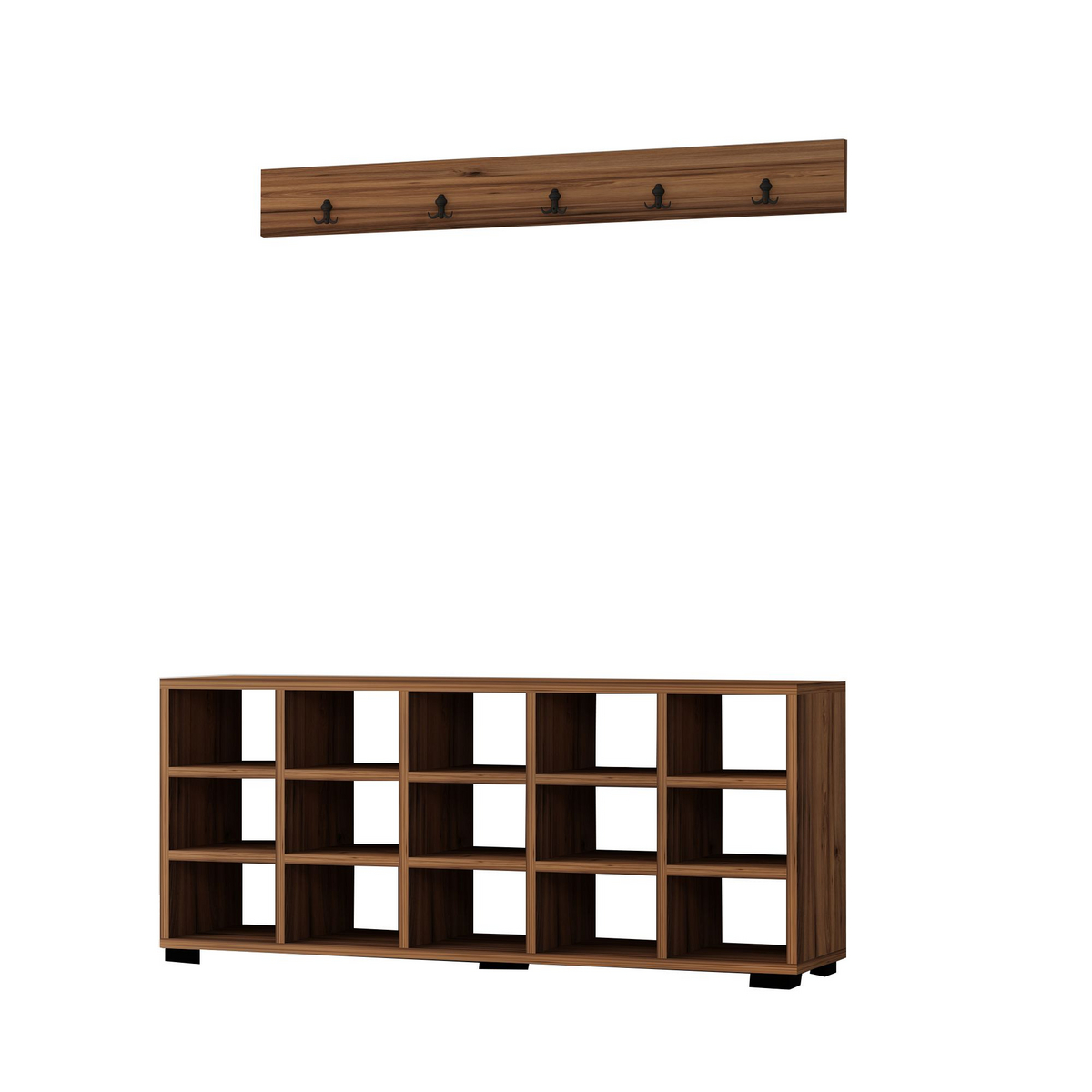 Norda Design Skoskåp Talu, valnöt, 29,6 × 120 × 51,6 cm