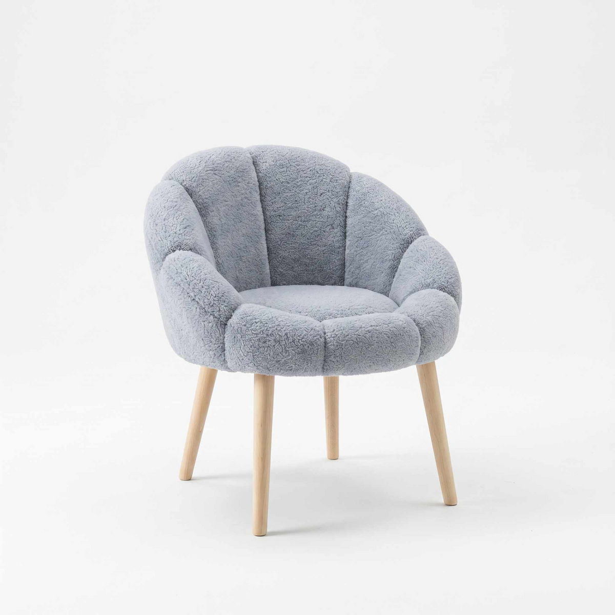 Norda Design Öronlappsfåtölj Papatya, grå, 65 × 70 × 82 cm