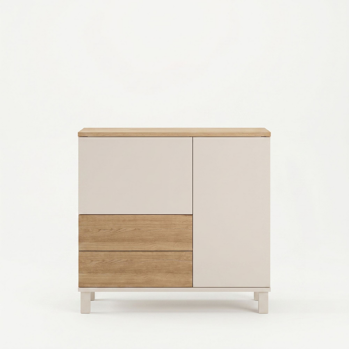 Norda Design Multiskåp Mood, sand/ek, 35 × 87,2 × 82,4 cm