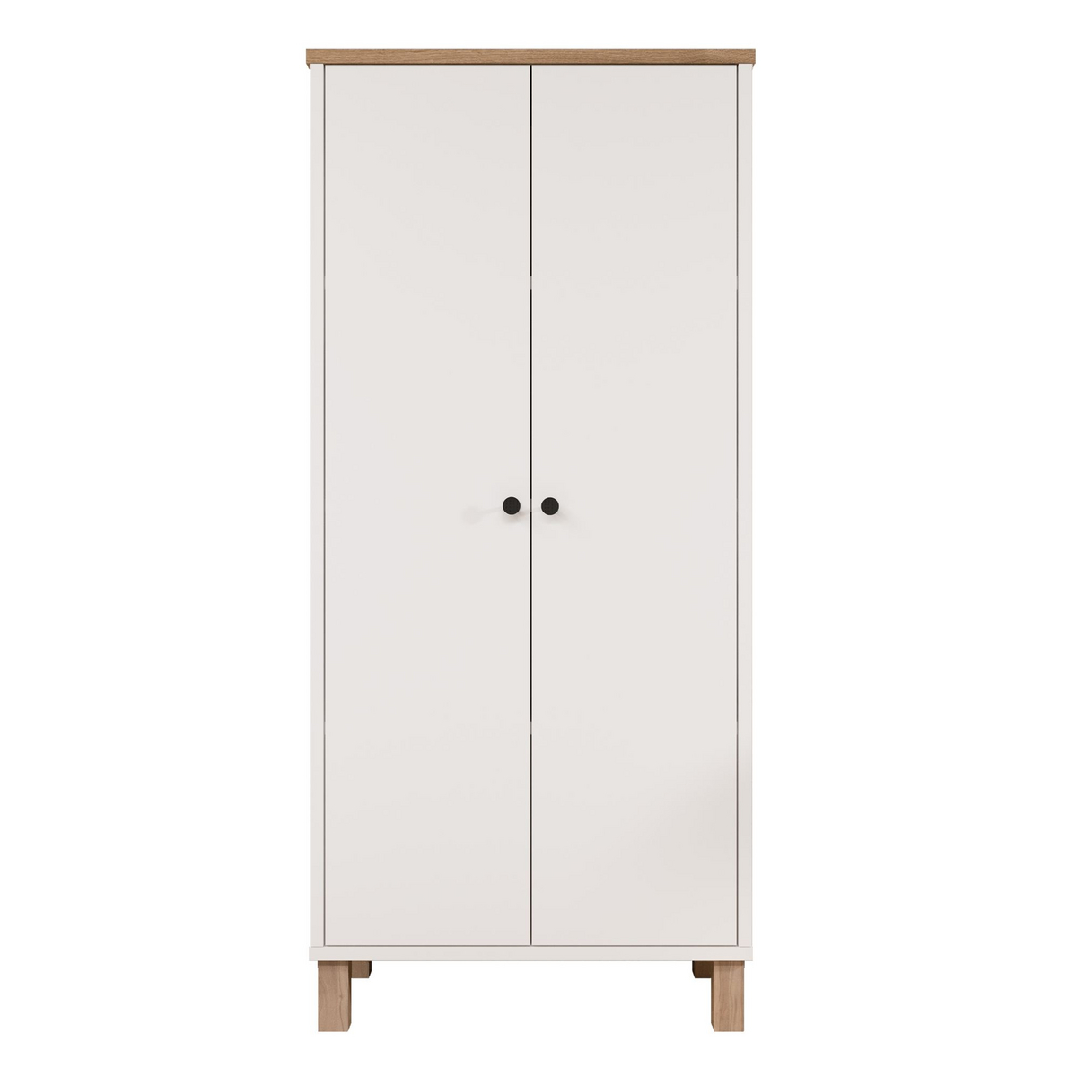 Norda Design Multiskåp Nord, vit/ek, 33 × 61 × 133,6 cm