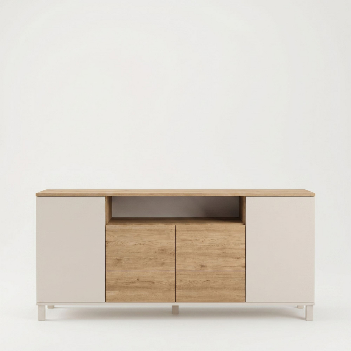 Norda Design Avlastningsbord Mood, sand/ek, 44,5 × 180 × 82,4 cm