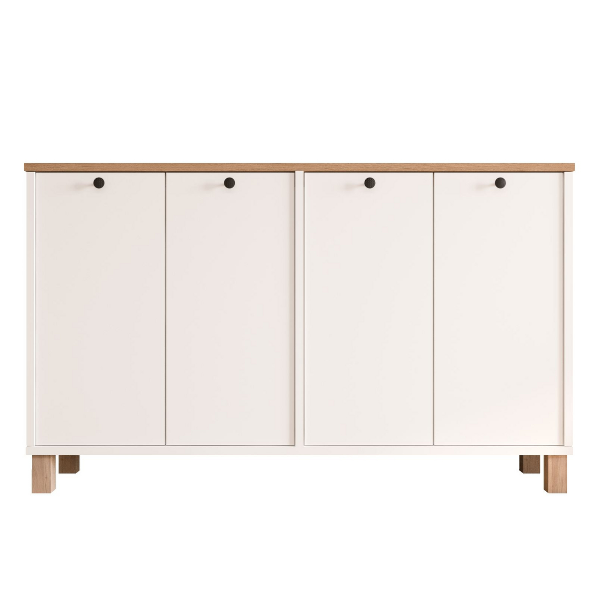 Norda Design Avlastningsbord Nord, vit/ek, 29,5 × 120 × 73,6 cm