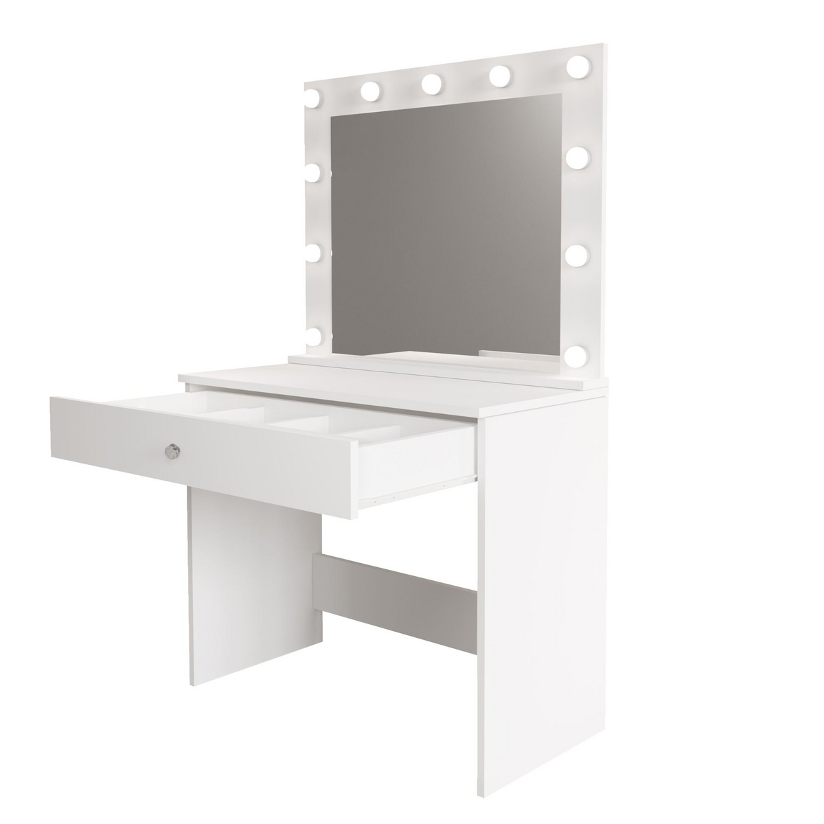 Norda Design Sminkbord Monroe, vit, 42,5 × 80 × 147 cm (modell 2)