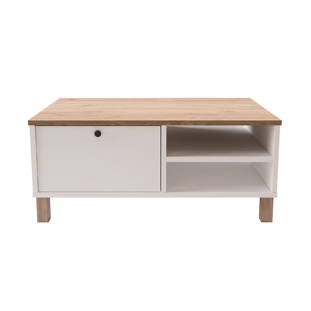 Norda Design Soffbord Nord, vit/ek, 60 × 90 × 38,6 cm