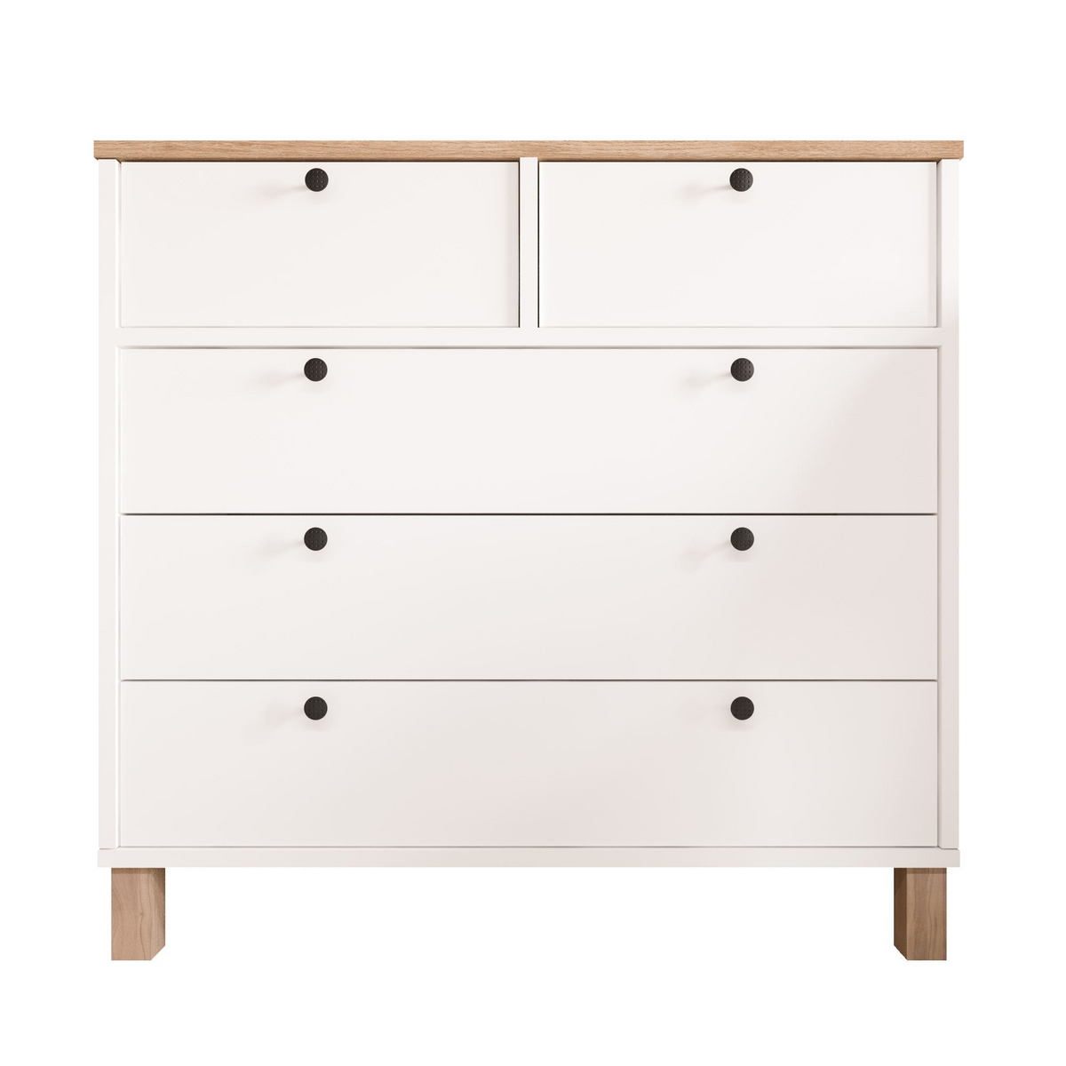 Norda Design Byrå Nord, vit/ek, 40 × 90 × 85,2 cm