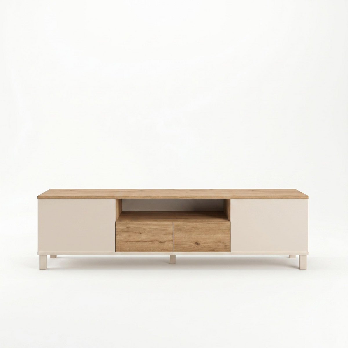 Norda Design TV-bänk Mood, sand/ek, 35 × 180 × 49,2 cm