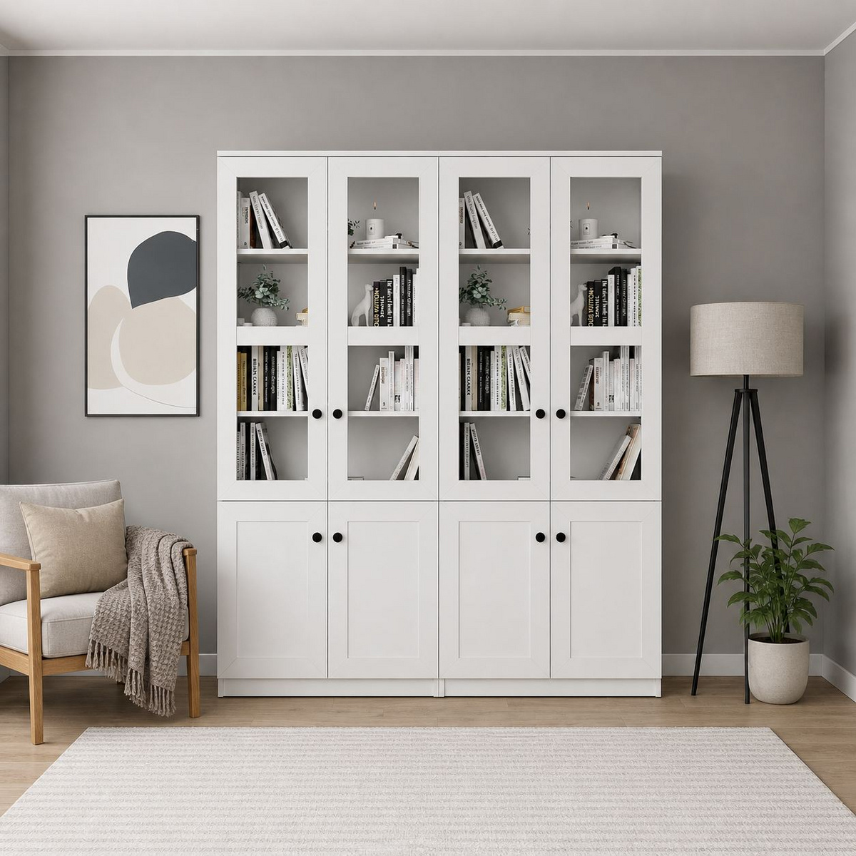 Norda Design Multiskåp Lisa 1600, vit, 37 × 160 × 190 cm