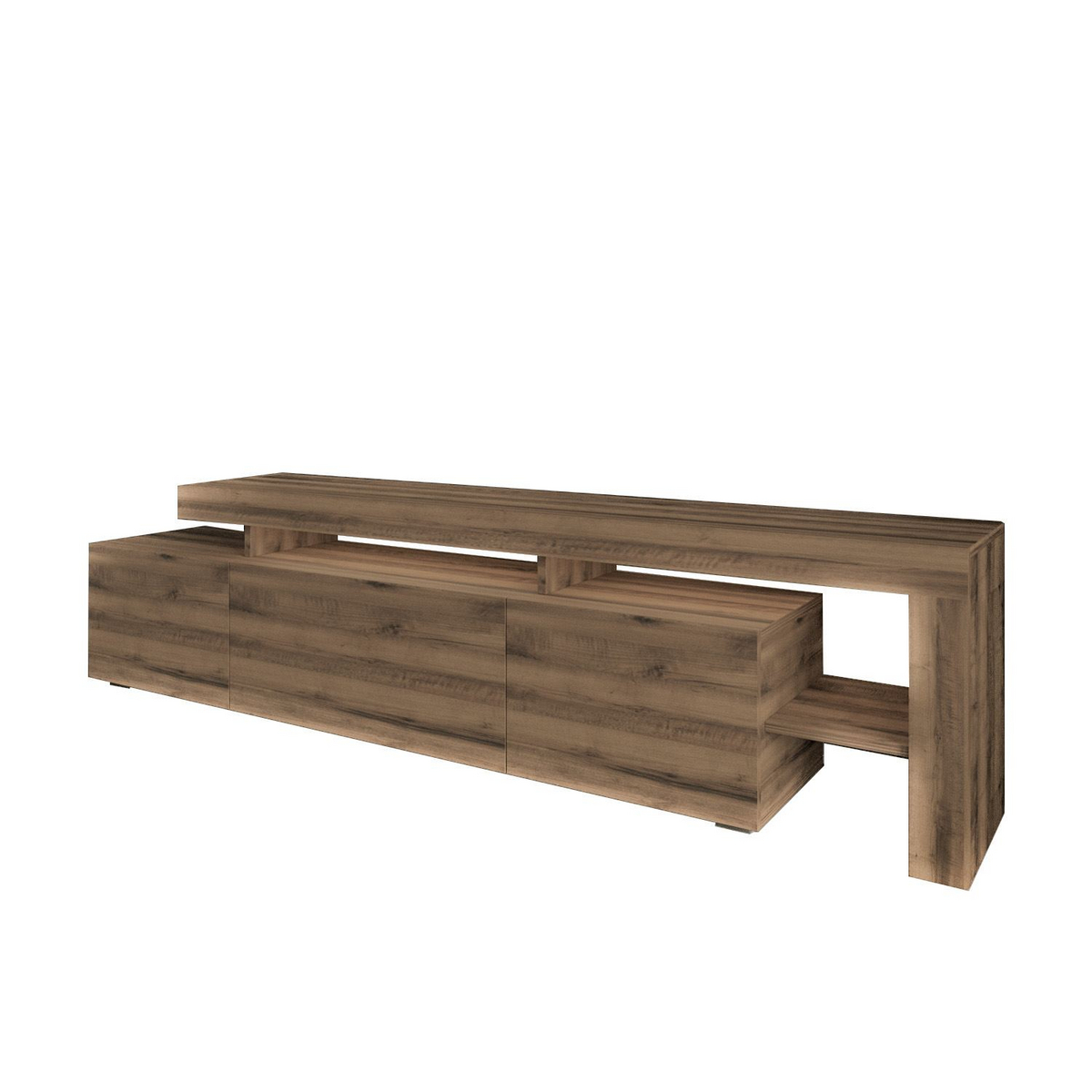 Norda Design TV-bänk Beeliz, antik valnöt, 37 × 192 × 53 cm