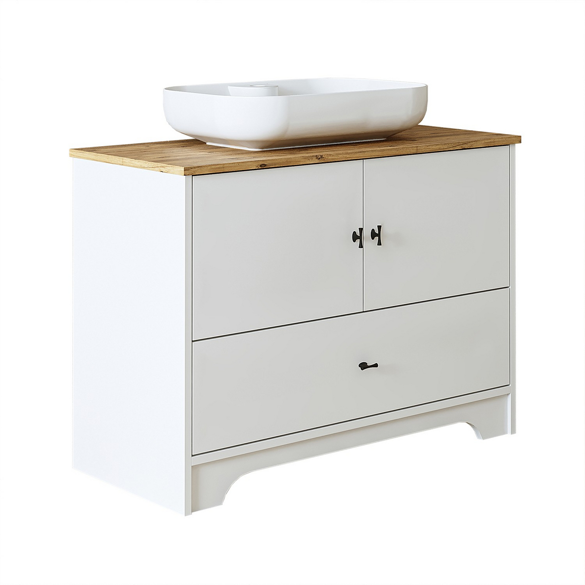 Norda Design Tvättställsskåp Lecce, mattvit, 45 × 99,5 × 72 cm