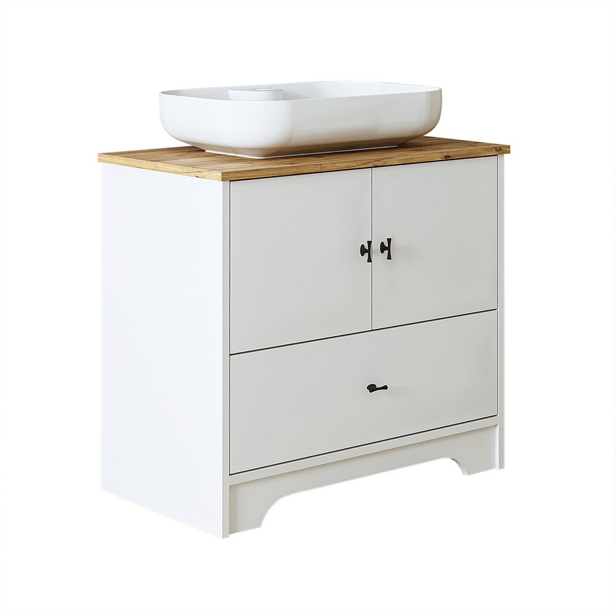Norda Design Tvättställsskåp Salerno, mattvit, 45 × 80 × 72 cm