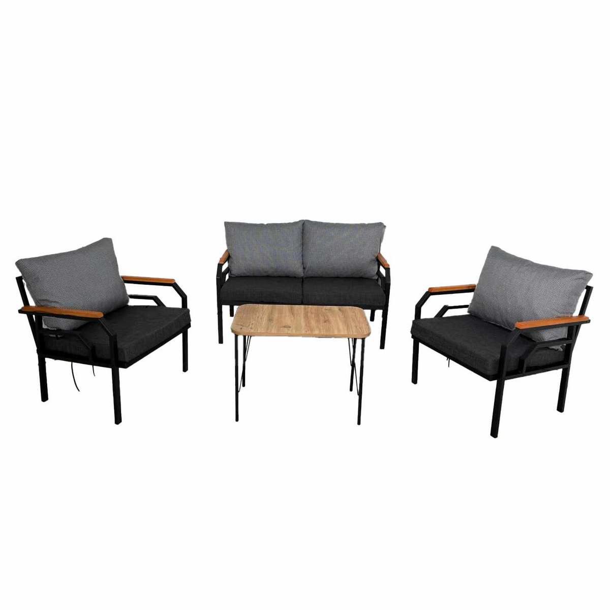 Norda Design Loungeset för trädgård Kutay Kaz Sehpa, antracit, 61 × 61 × 70 cm
