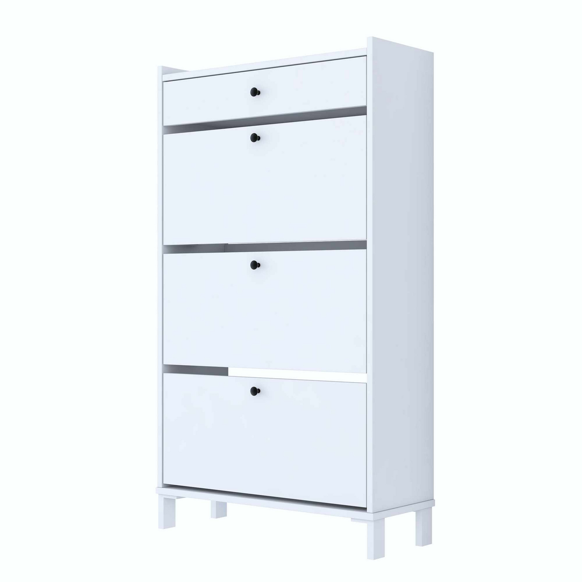 Norda Design Skoskåp Scarpiera, vit, 29,2 × 74,2 × 131,8 cm
