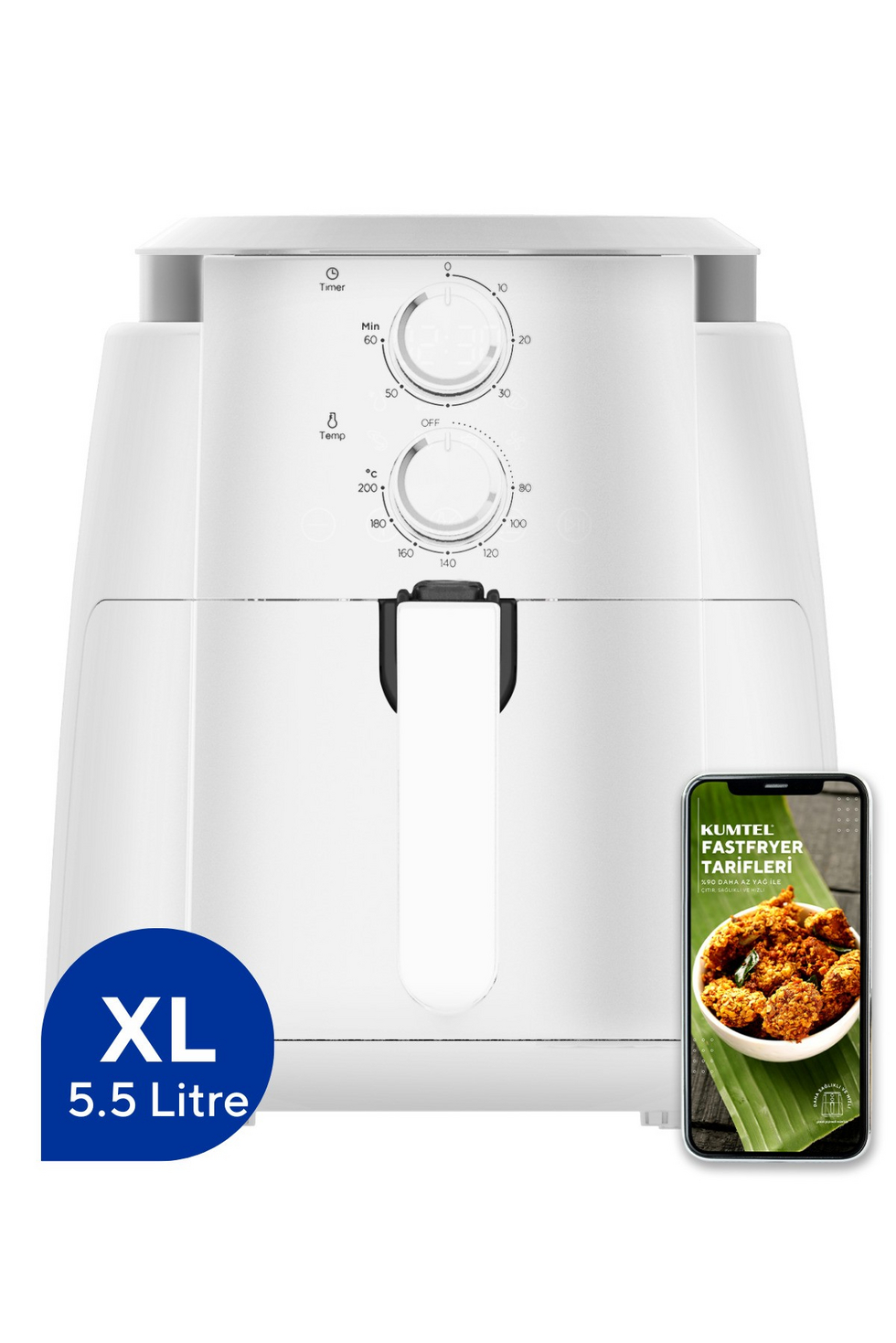 Norda Design Airfryer Crispair, vit, 35 × 26 × 30,6 cm
