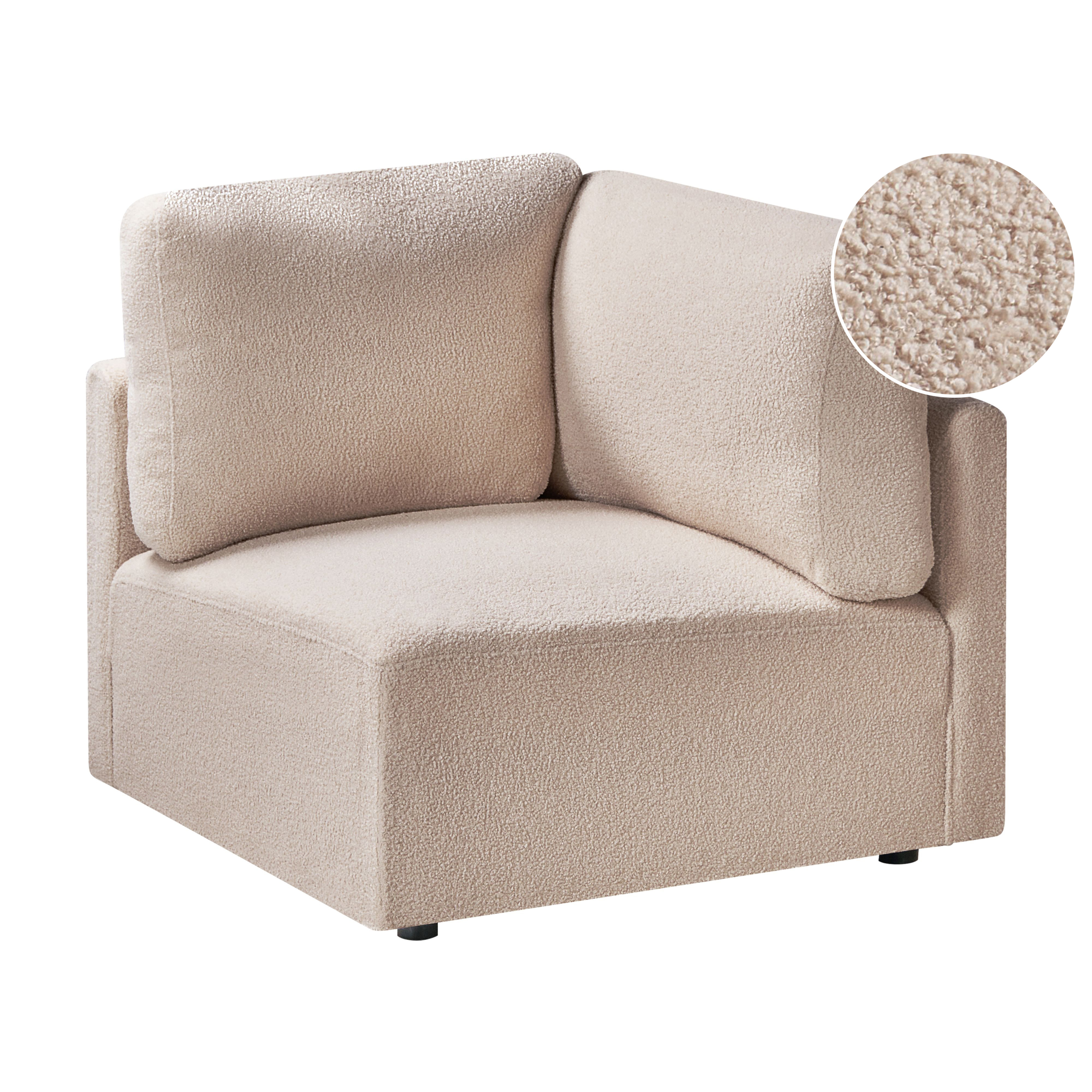 Hörnmodul MESNALI Bouclé Beige