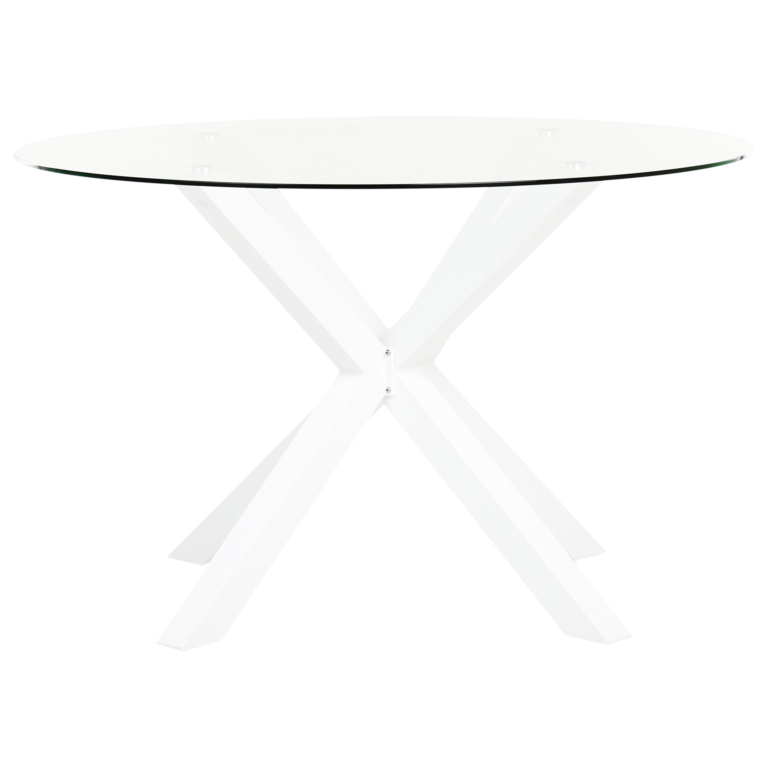 Trädgårdsmatbord MALETTO 120 cm 120 cm Glas Vit
