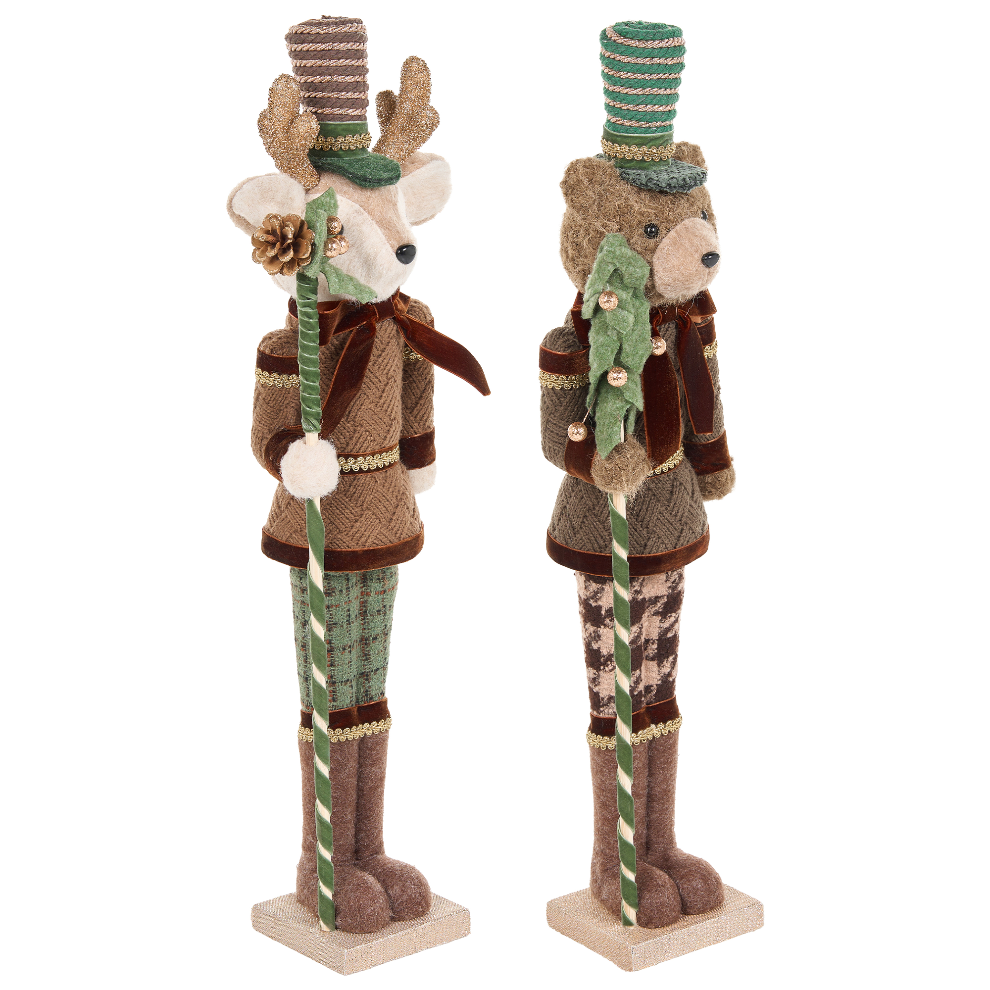 Set med 2 figuriner ALATORNIO 62/63 cm Björn Ren Brun