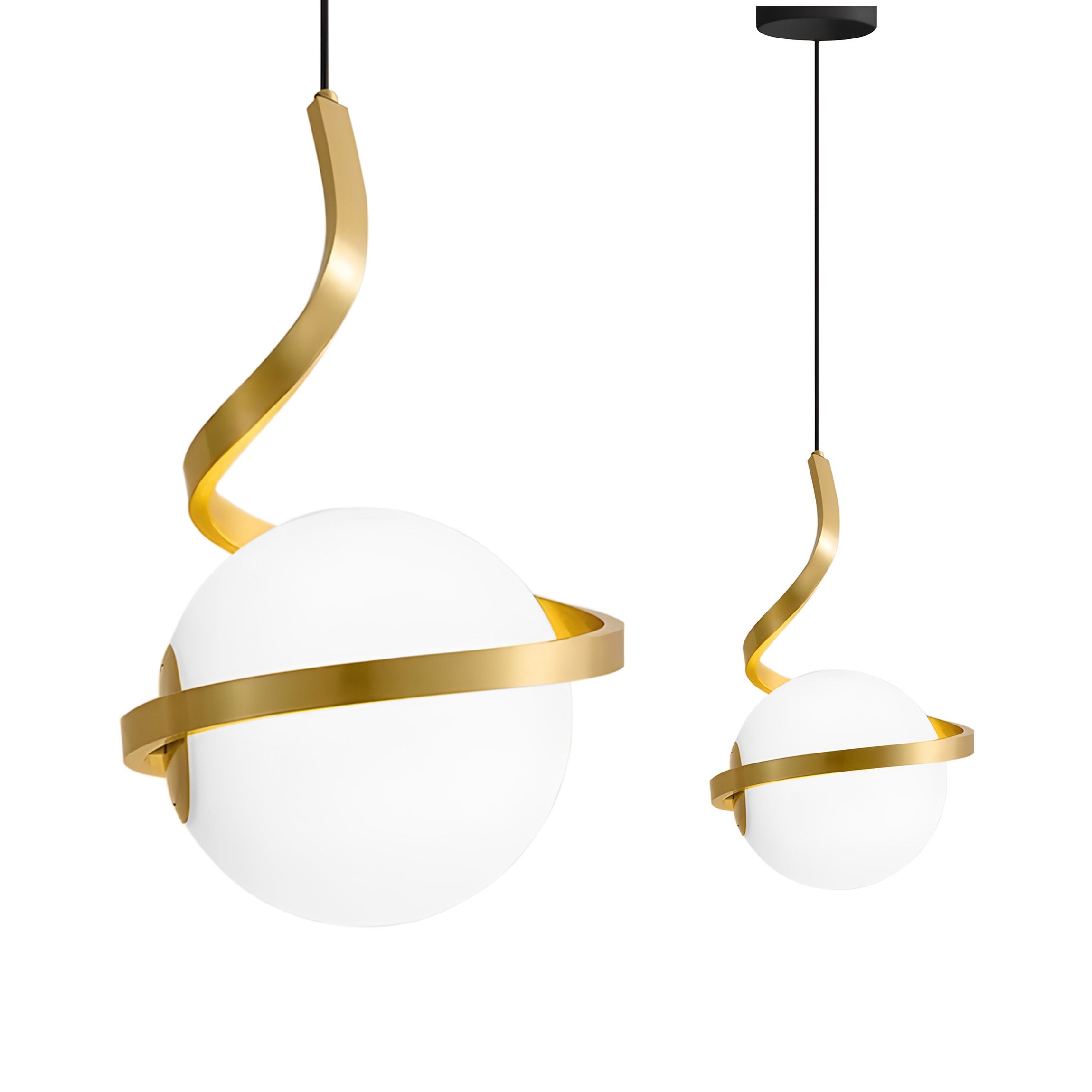 TOOLIGHT hängande taklampa APP1733-1CP Guld 19x18x29cm