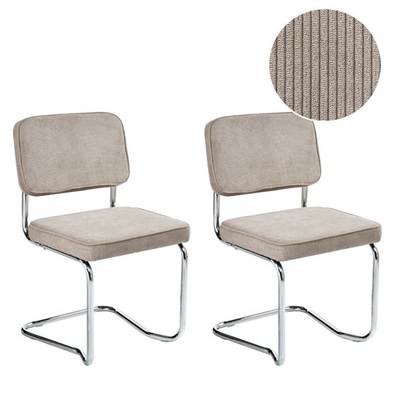Set med 2 matstolar IRWIN Manchester Taupe