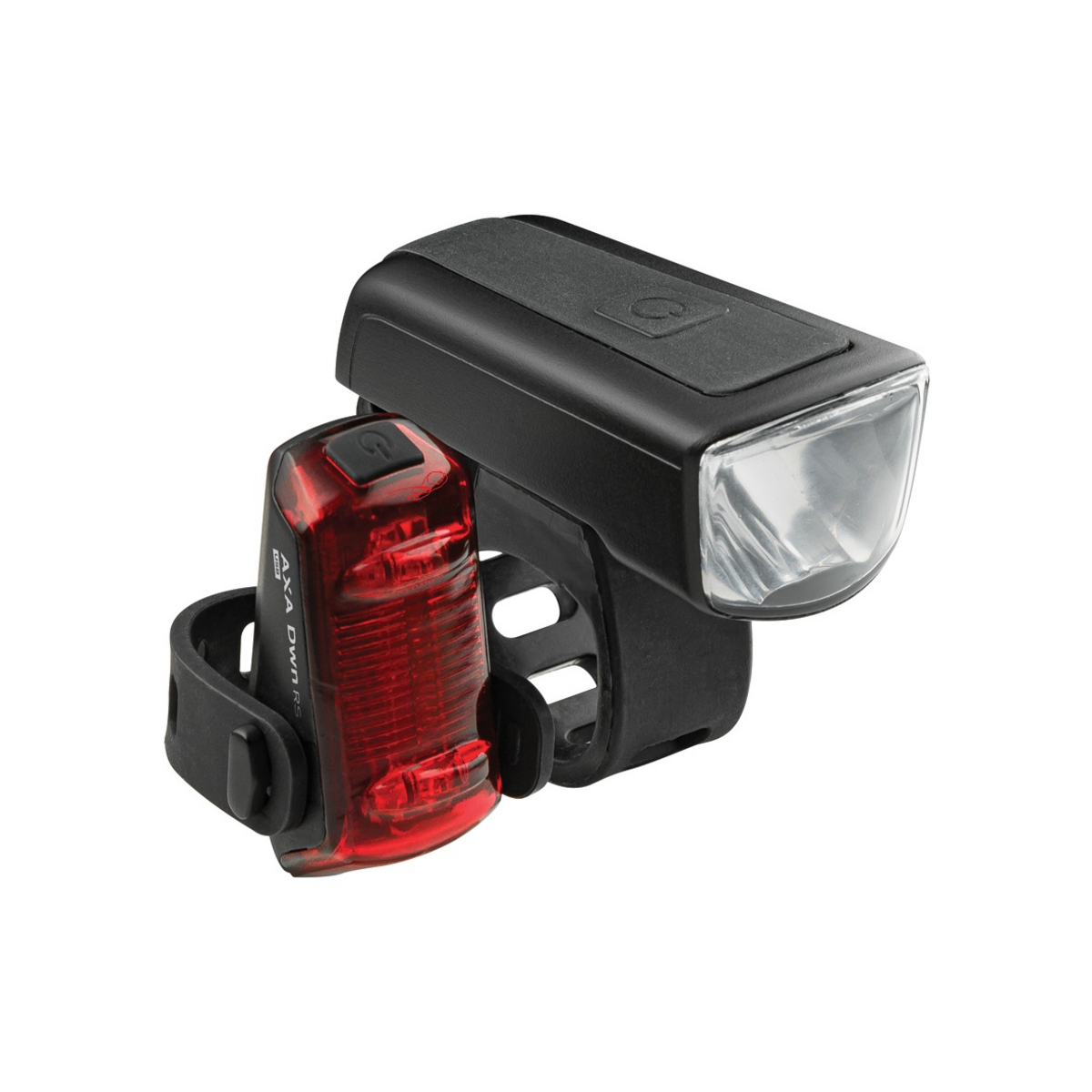 AXA Dwn Set 50 Lux - cykelbelysningsset, Brake light USB