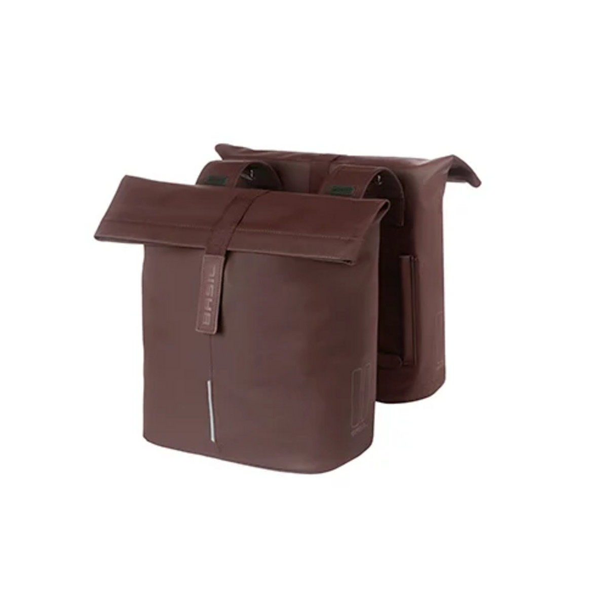 Basil City -dubbel cykelväska, 28–32 l, brun