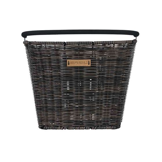 Basil Bremen Rattan Look KF -avtagbar cykelkorg fram