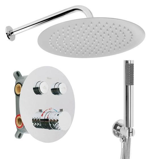 REA Inbyggt Duschset lungo diamond Krom, 36x19x22,5cm