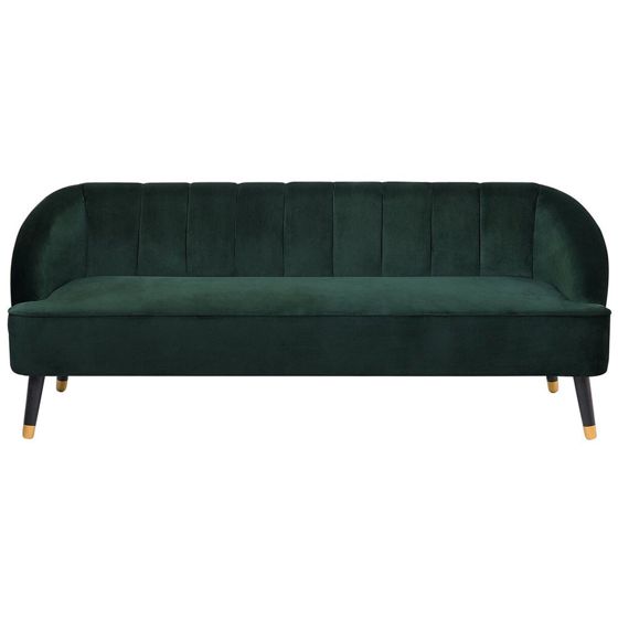 Soffa 3-sits ALSVAG Sammet Smaragdgrön