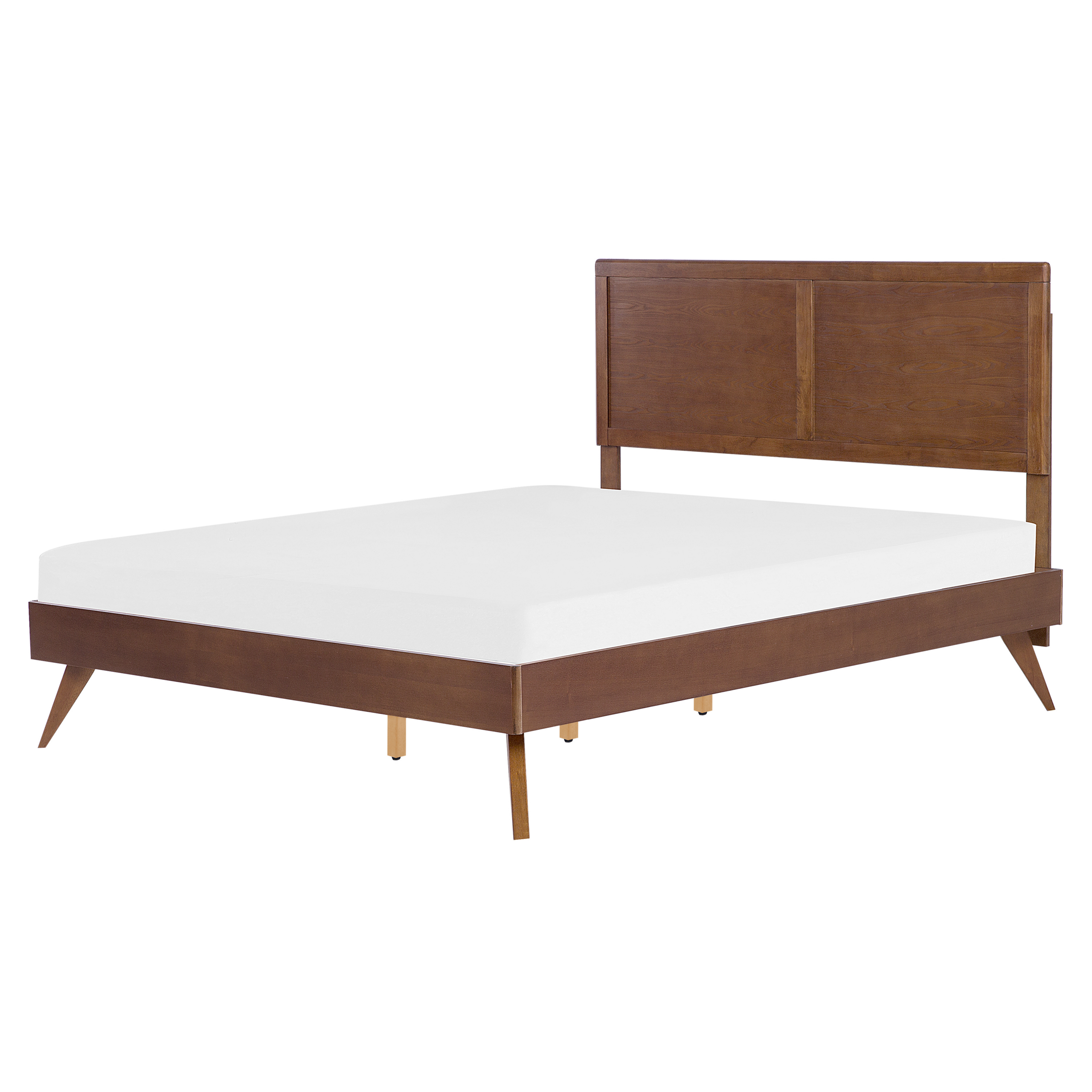 Säng med lamellram ISTRES 160 x 200 cm Mörk askfanér
