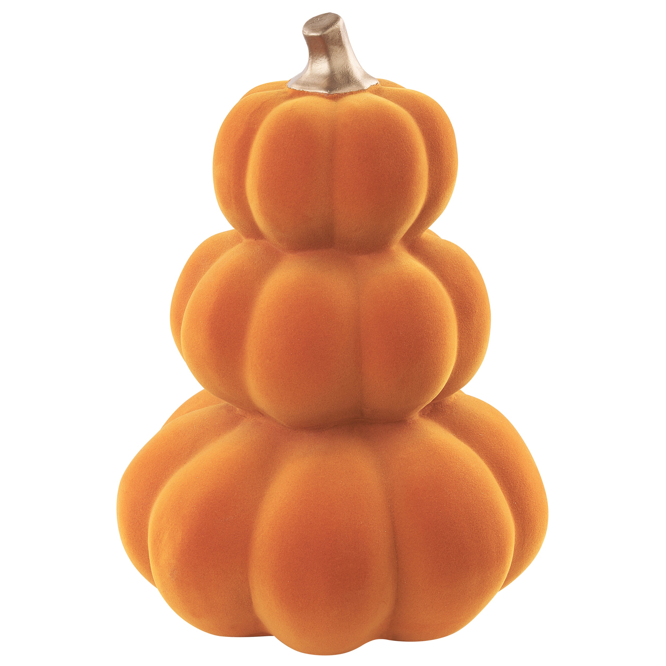 Prydnadsfigur Pumpa KALAMATA Sammet Orange