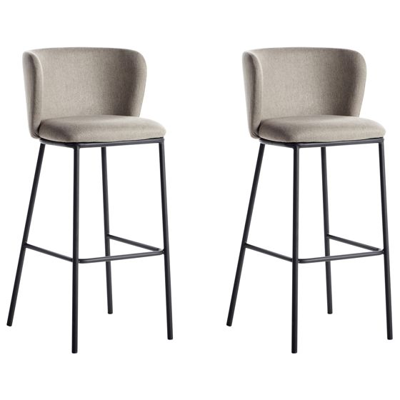 Set med 2 barstolar MINA Taupe