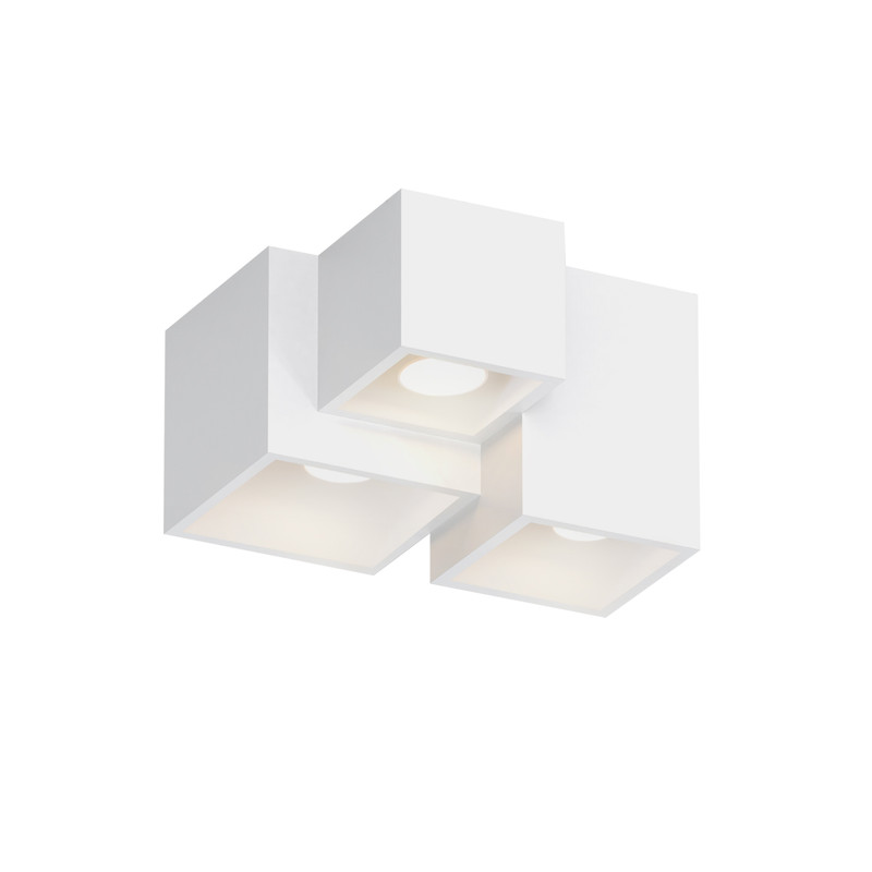 NETTLIFE vit utanpåliggande spotlight GU10, fyrkantig utanpåliggande spotlight 40W gips, liten modern taklampa