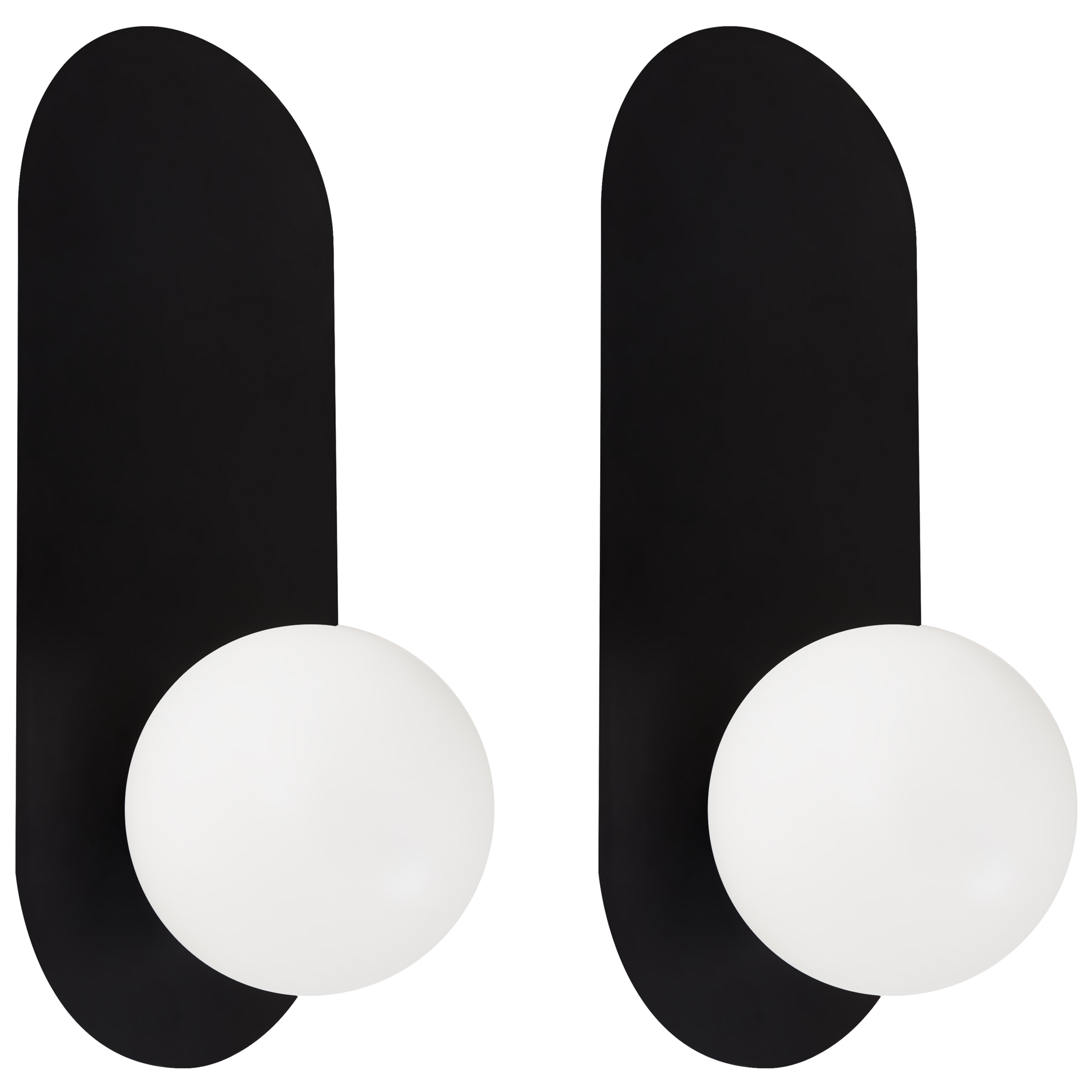 Set med 2 vägglampor LEISI Svart