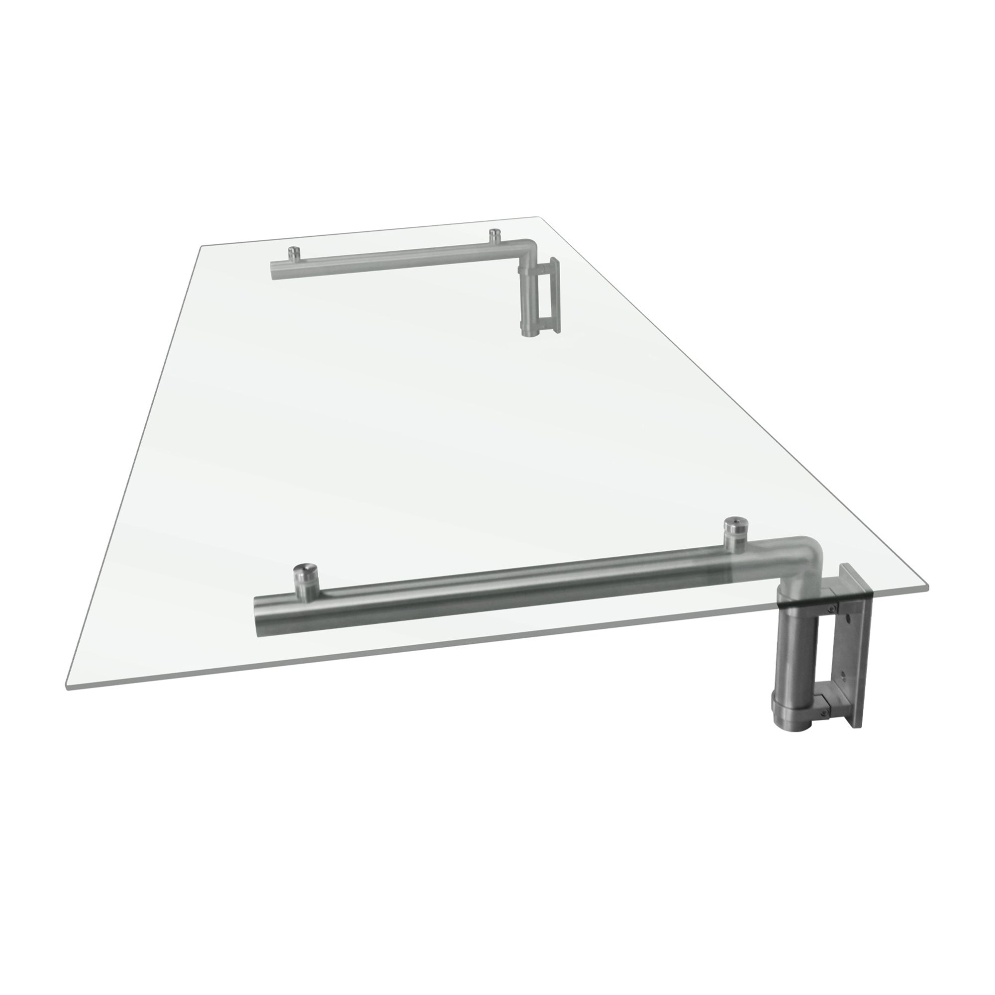 Glasdörrstak och fästen - 144 cm B x 80 cm D
