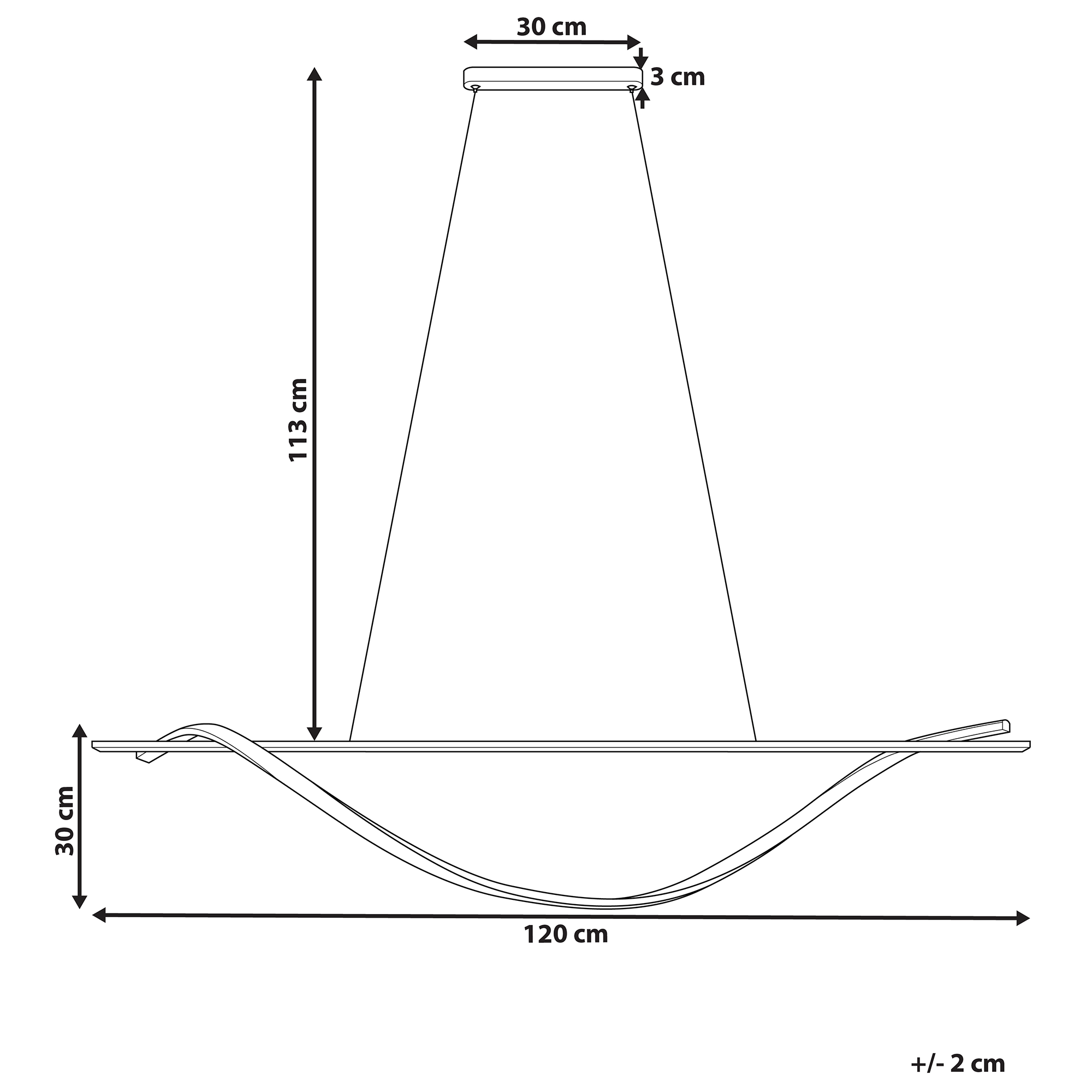 LED-pendellampa BODRI Metall Svart