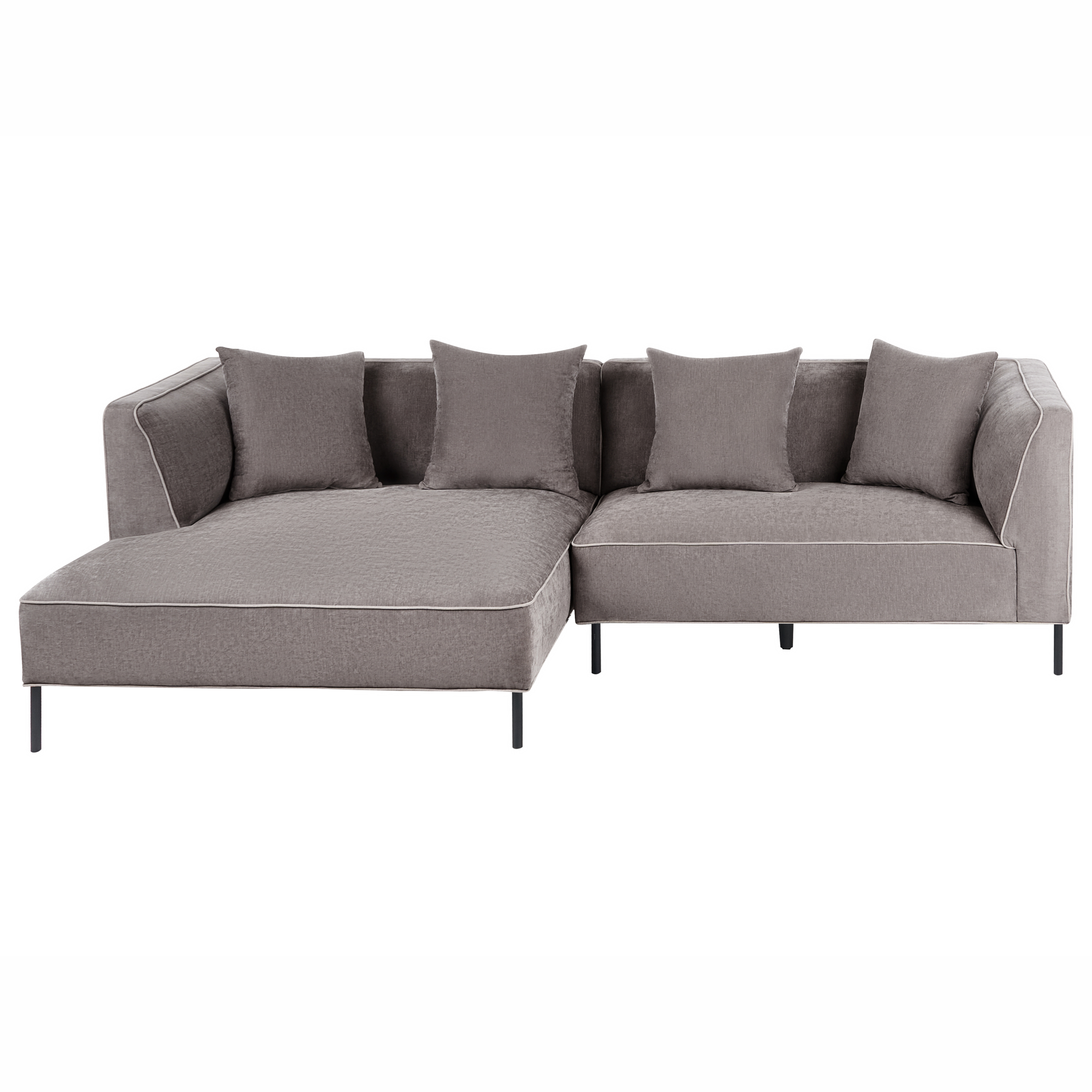 Hörnsoffa 3-sits SATER Chenille Taupe Högervänd