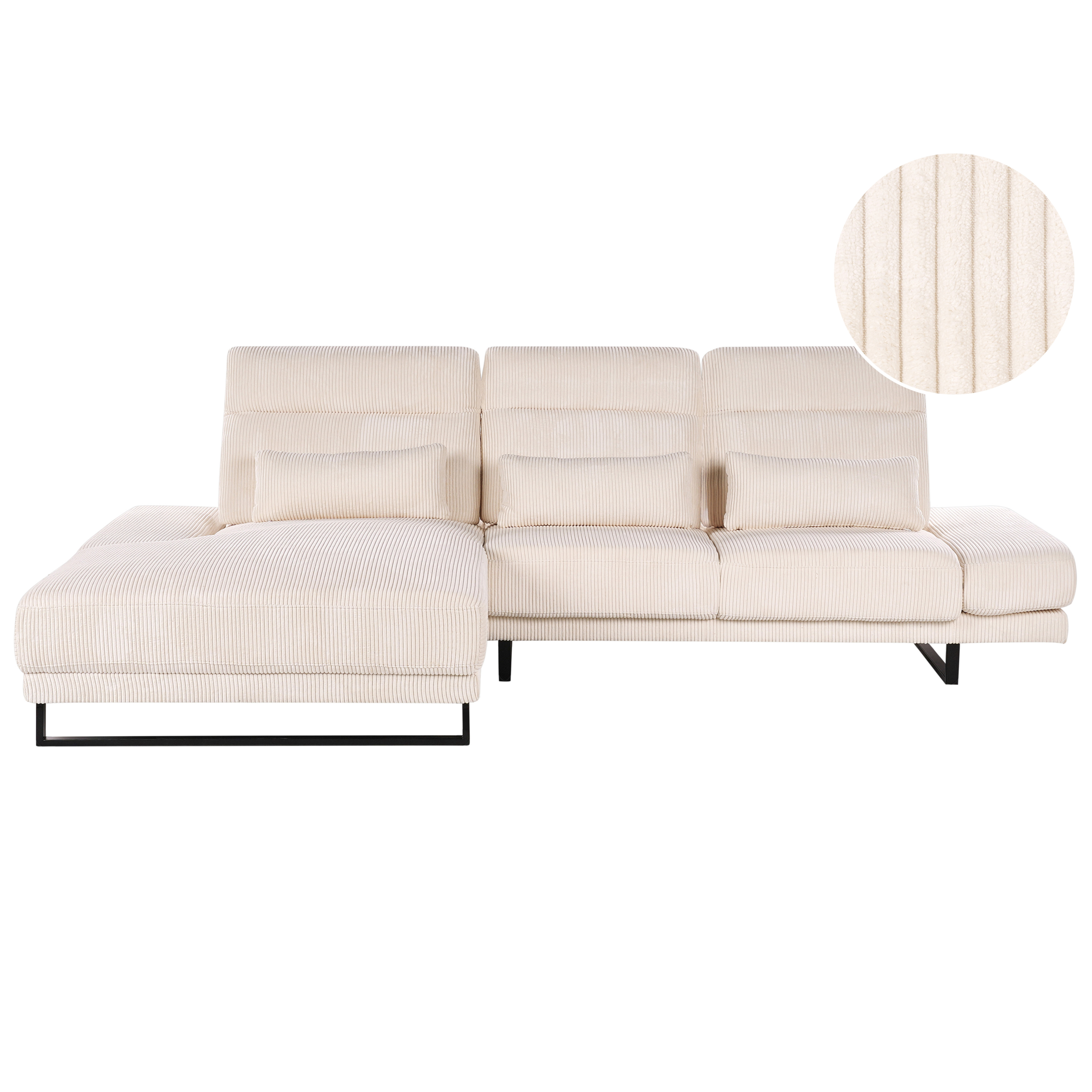 Hörnsoffa 4-sits IKAST Manchester Beige Högervänd