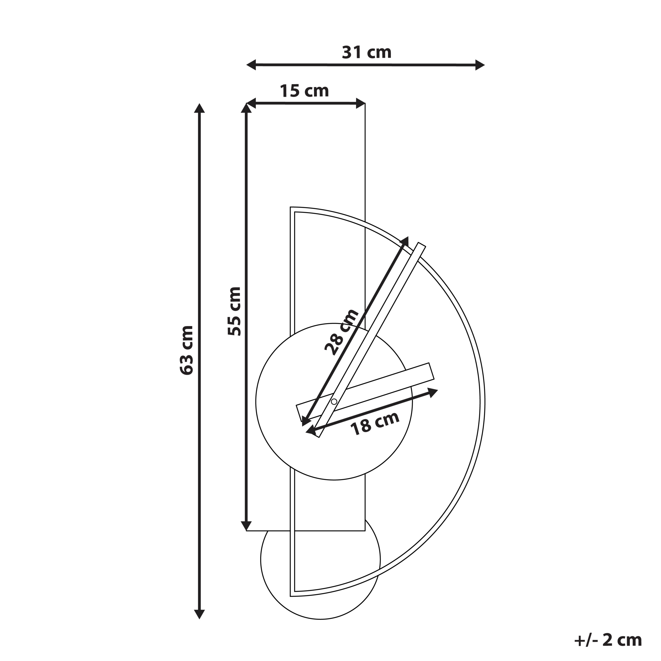 Väggklocka CEVINS 31 cm Metall Ljusgrön