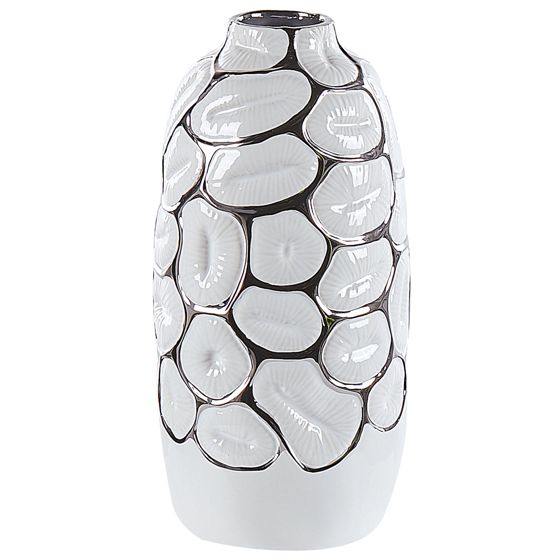 Dekorationsvas CENABUM 34 cm Stengods Vit
