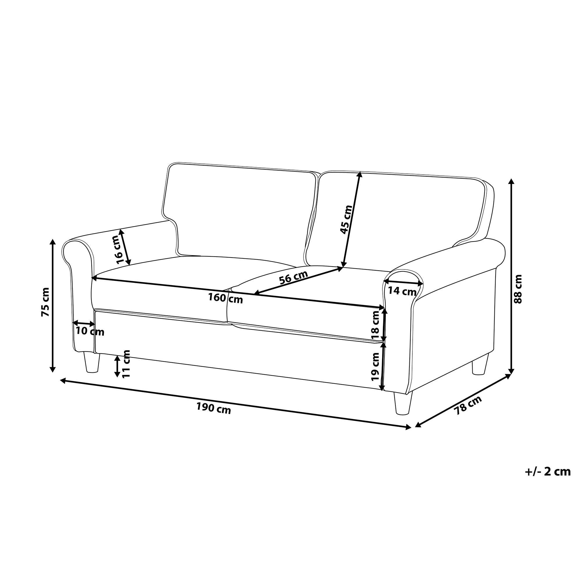 Soffa 3-sits RONNEBY Beige