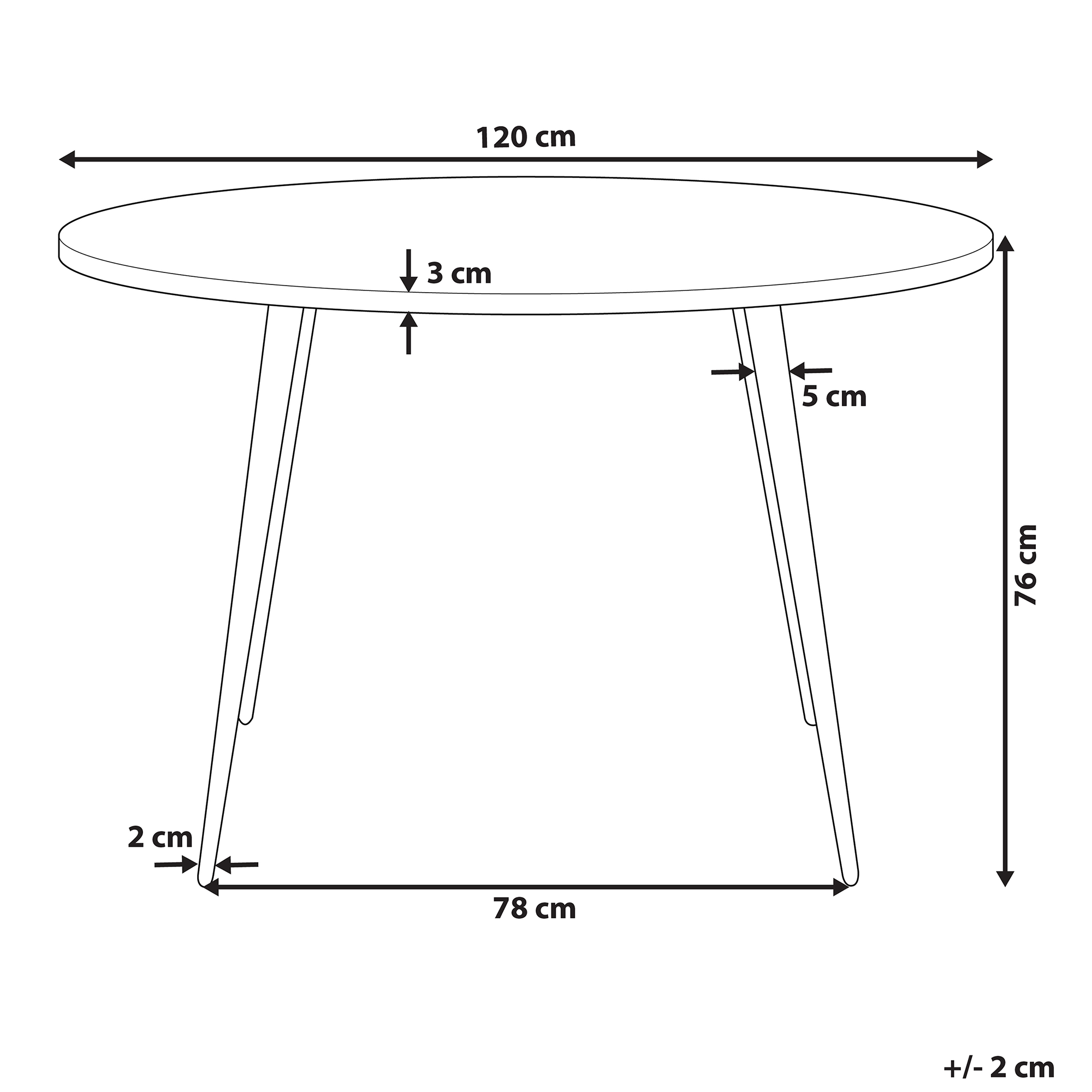 Matbord ODEON Vit marmor 120 cm 120 cm