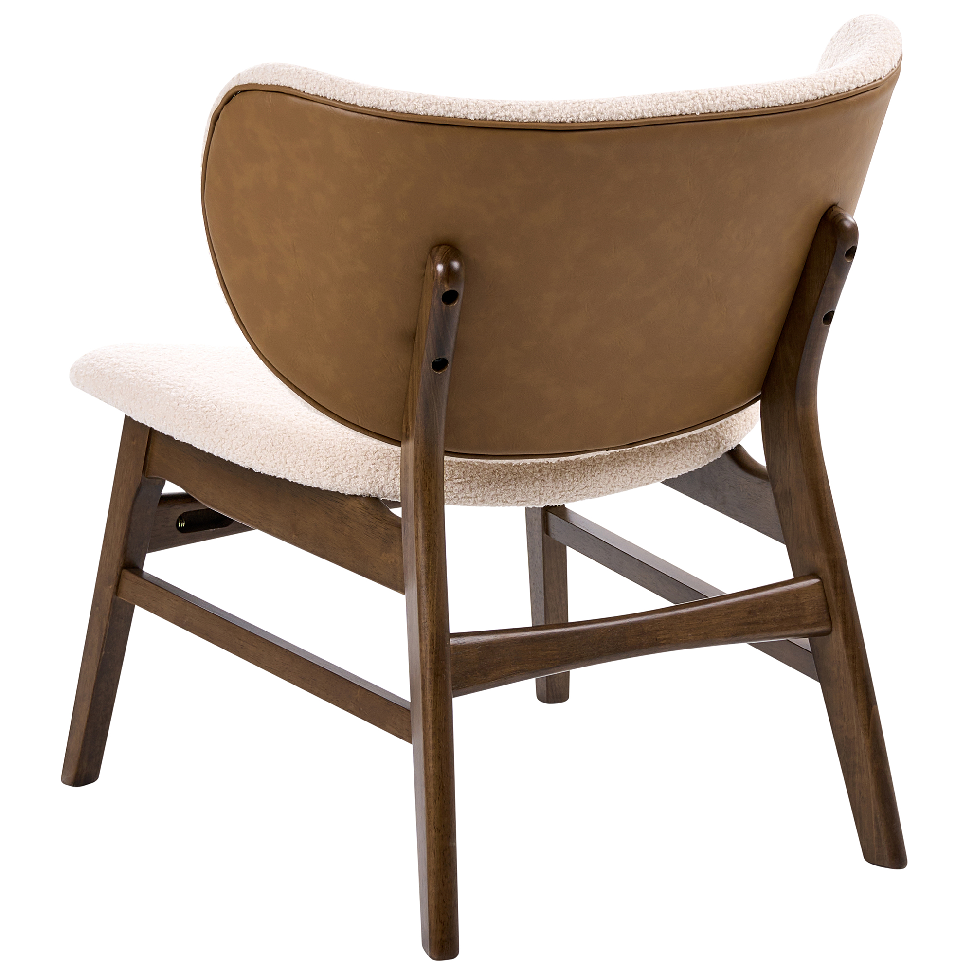 Fåtölj DAY Bouclé Brun/ Ljusbeige