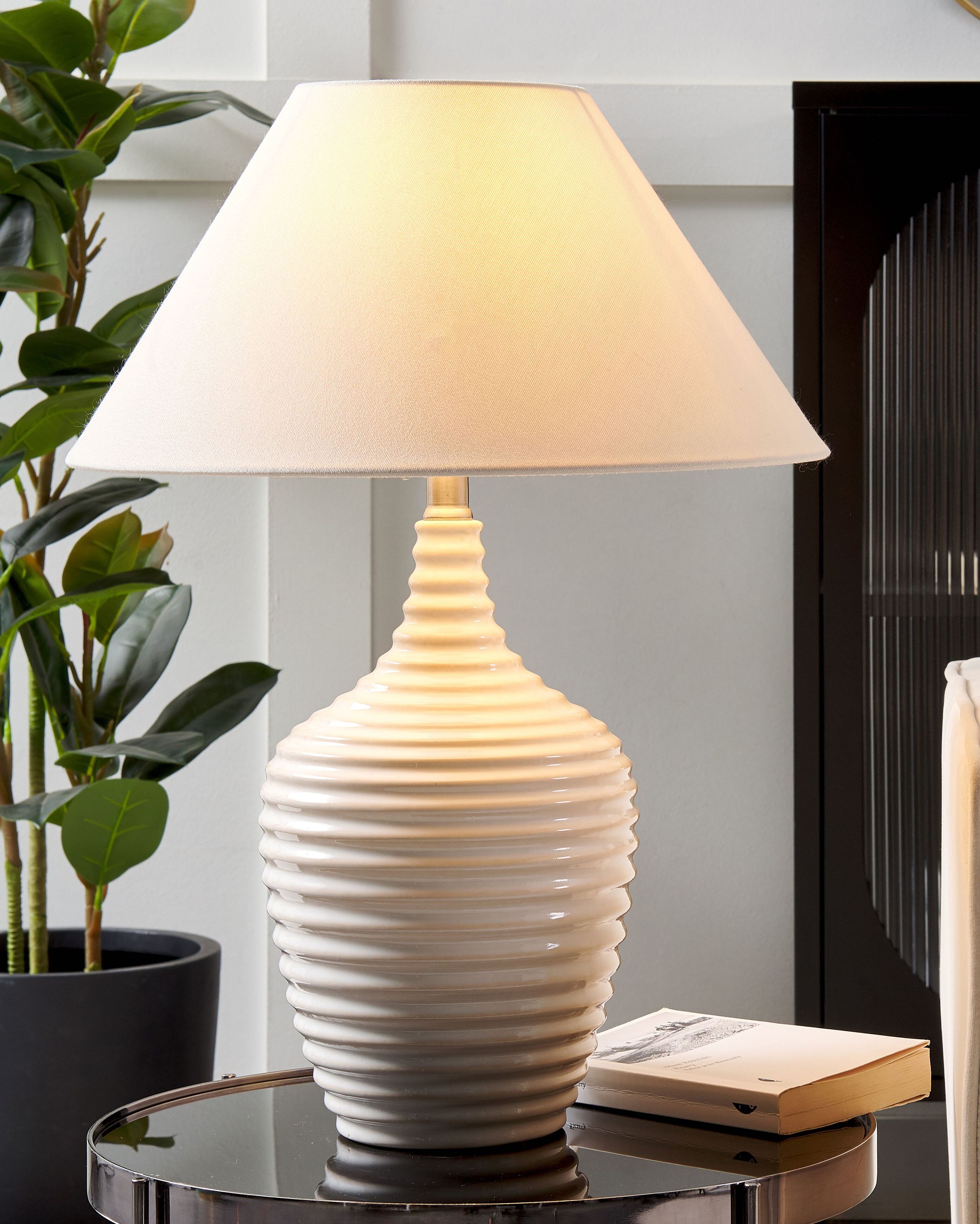 Bordslampa CELESTE Keramik Beige