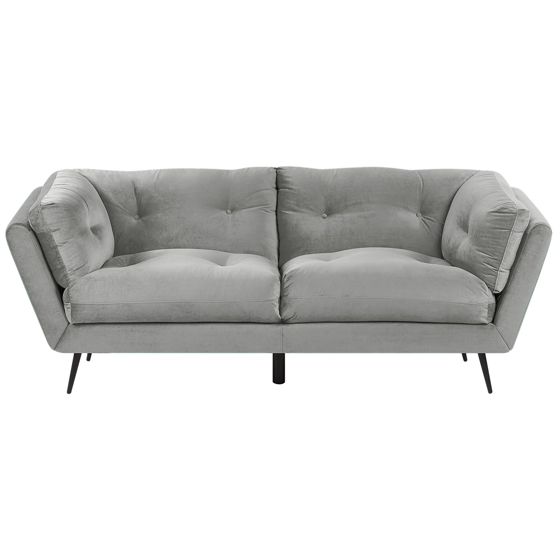 Soffa 3-sits LENVIK Sammet Grå