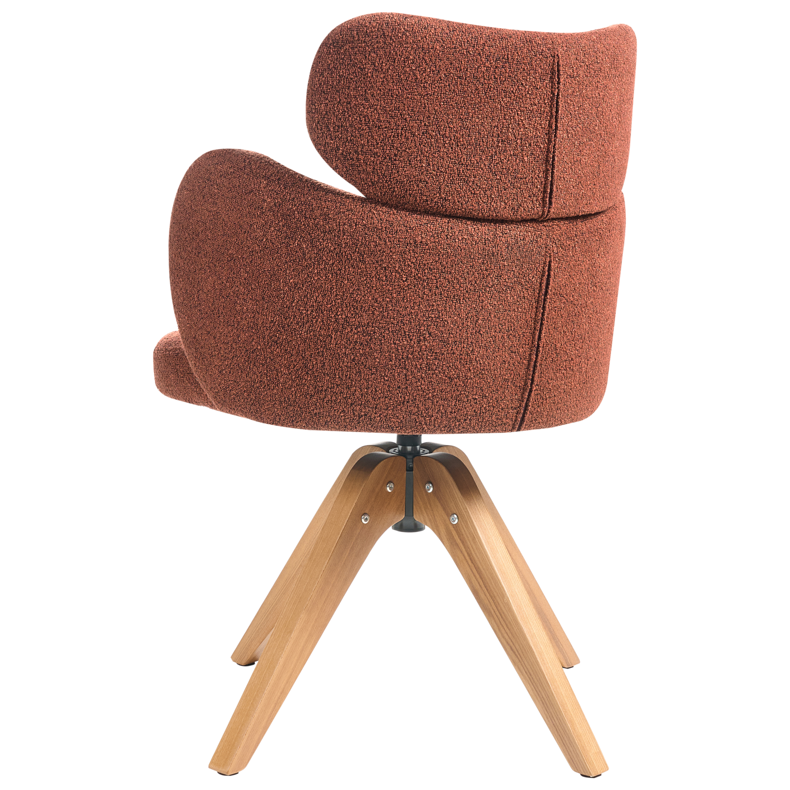 Matstol Vridbar MARCY Bouclé Orange