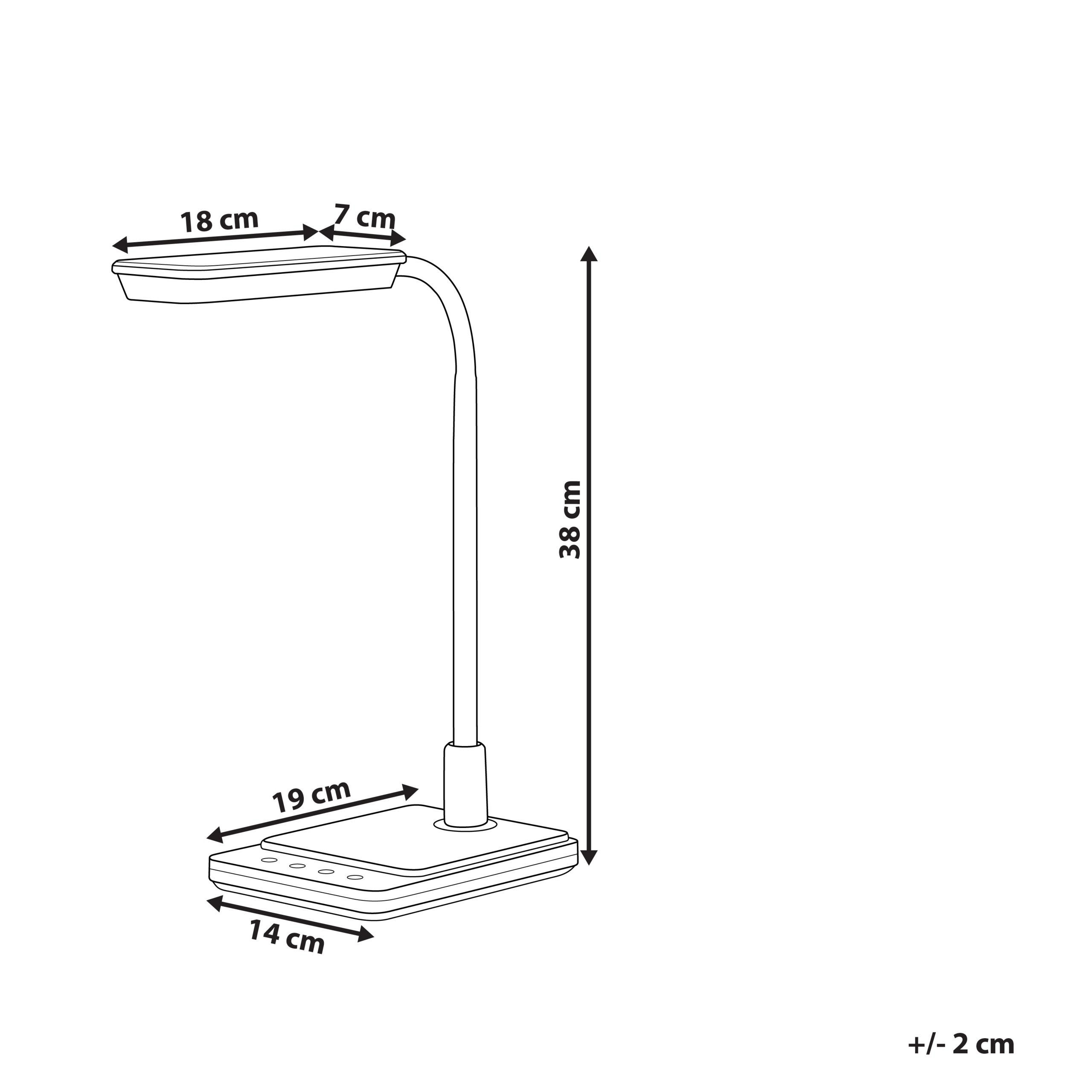 LED-skrivbordslampa CENTAURUS med dimmer Metall Vit